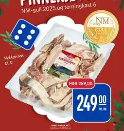 Rema 1000 URØKT PINNEKJØTT tilbud