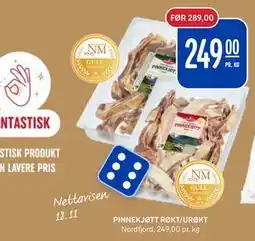 Rema 1000 PINNEKJØTT RØKT/URØKT tilbud