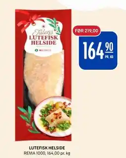 Rema 1000 LUTEFISK HELSIDE tilbud