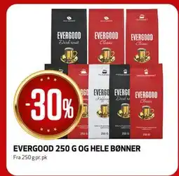 Bunnpris EVERGOOD 250 G OG HELE BØNNER tilbud