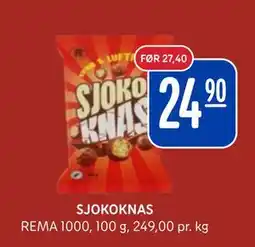 Rema 1000 SJOKOKNAS tilbud