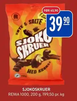 Rema 1000 SJOKOSKRUER tilbud