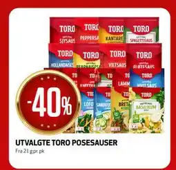 Bunnpris UTVALGTE TORO POSESAUSER tilbud