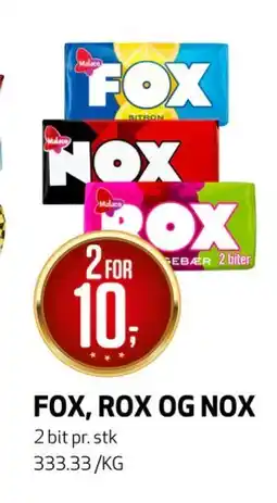 Bunnpris FOX, ROX OG NOX tilbud