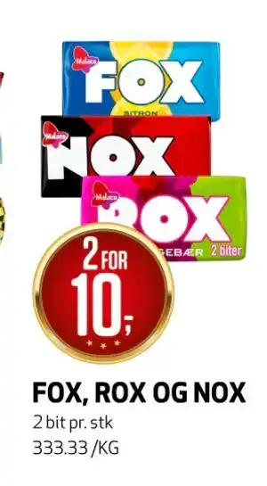 Bunnpris FOX, ROX OG NOX tilbud