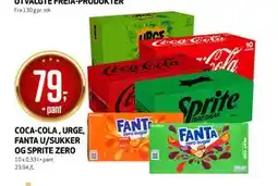 Bunnpris COCA-COLA, URGE, FANTA U/SUKKER OG SPRITE ZERO tilbud