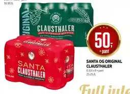 Bunnpris SANTA OG ORIGINAL CLAUSTHALER tilbud