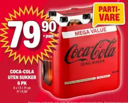 Coop Extra Coca-Cola uten sukker 6 pk tilbud