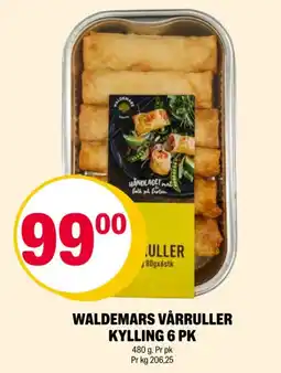 Coop Extra Waldemars vårruller kylling 6 pk tilbud