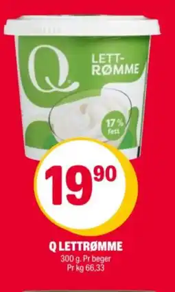 Coop Extra Q Lettrømme tilbud