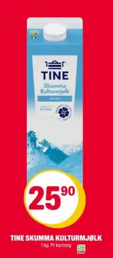 Coop Extra Tine skumma kulturmjølk tilbud