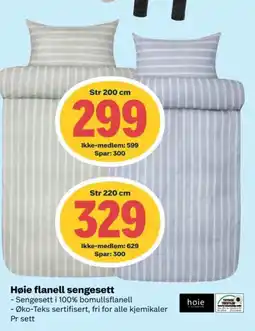 Coop Extra Høie flanell sengesett tilbud