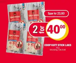 Coop Extra Coop katt stick laks tilbud