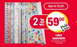 Coop Extra Linea gavepapir tilbud