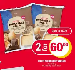 Coop Extra Coop morgenstykker tilbud