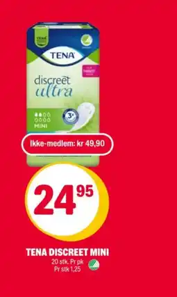 Coop Extra Tena discreet mini tilbud