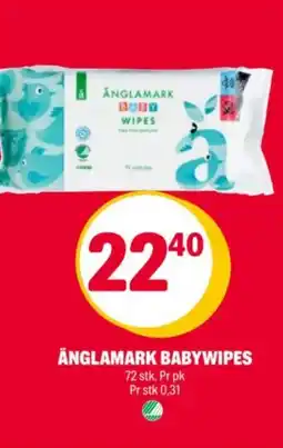 Coop Extra Änglamark babywipes tilbud