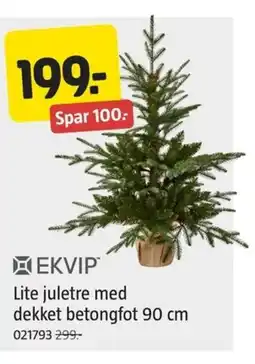 Jula Lite juletre med dekket betongfot tilbud
