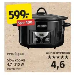 Jula Slow cooker 4.7 l, 210 W tilbud