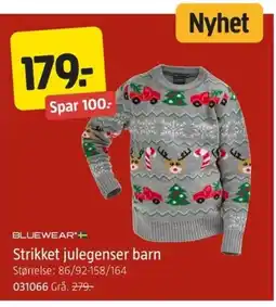 Jula Strikket julegenser barn tilbud