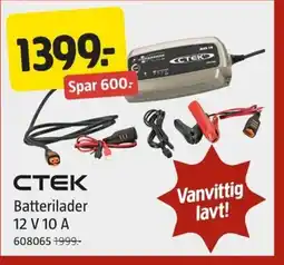 Jula CTEK Batterilader 12 V 10 A tilbud