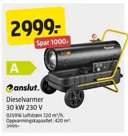 Jula Dieselvarmer 30 kW 230 V tilbud