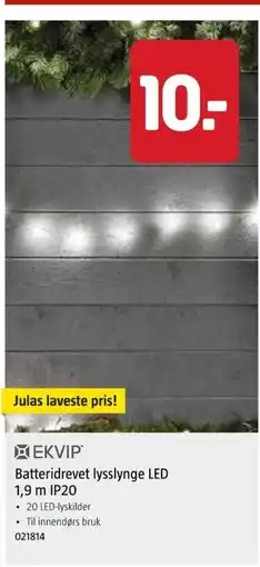 Jula Batteridrevet lysslynge LED 1.9 m IP20 tilbud