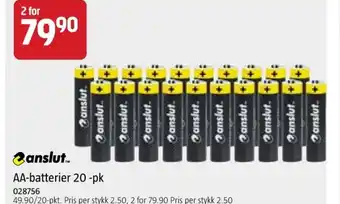 Jula Anslut AA-batterier tilbud
