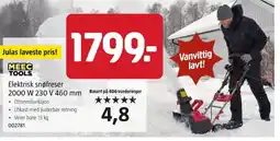 Jula Elektrisk snøfreser 2000 W 230 V 460 mm tilbud