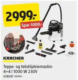 Jula Teppe- og tekstilpleiemaskin 4+4 / 1000 W 230V tilbud