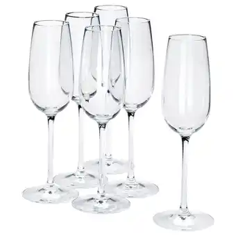 IKEA Storsint Champagneglass, høyt, klart glass, 22 cl tilbud