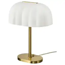 IKEA Akterspring Bordlampe, opalhvit glass/messingbelagt, 39 cm tilbud