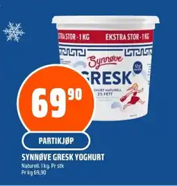 Coop Obs Synnøve Gresk yoghurt tilbud