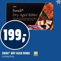 Coop Obs Smak* Dry aged ribbe tilbud