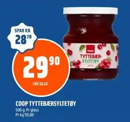 Coop Obs Coop Tyttebærsyltetøy tilbud