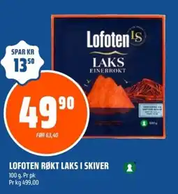 Coop Obs Lofoten Røkt laks i skiver tilbud