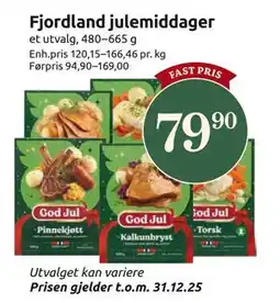 Joker Fjordland julemiddager tilbud