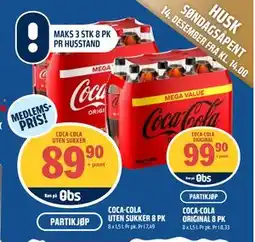 Coop Obs COCA-COLA ORIGINAL 8 PK, Medlemspris tilbud