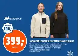 Coop Obs SKOGSTAD LEIRBEKK PILE FLEECEJAKKE JUNIOR tilbud
