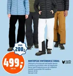 Coop Obs NORTHPEAK VINTERBUKSE SIRDAL tilbud