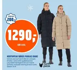 Coop Obs NORTHPEAK RØROS PARKAS DAME tilbud