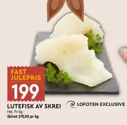 Coop Mega LUTEFISK AV SKREI tilbud