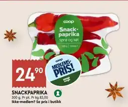 Coop Mega SNACKPAPRIKA, Medlemspris tilbud