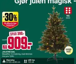 Europris JULETRE GOL tilbud