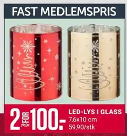 Europris LED-LYS I GLASS, Medlemspris tilbud
