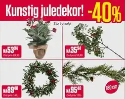 Europris Kunstig juledekor! tilbud