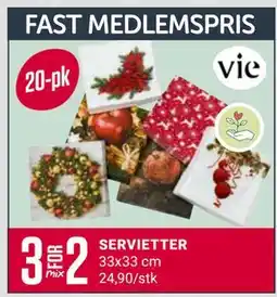 Europris SERVIETTER tilbud