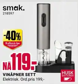 Europris VINÅPNER SETT tilbud