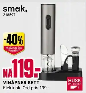 Europris VINÅPNER SETT tilbud