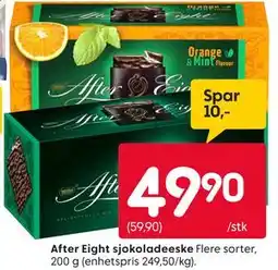Rusta After Eight sjokoladeeske tilbud